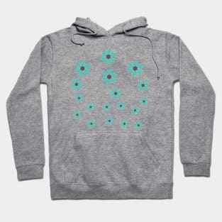 Mid blue Mini Flower Hoodie